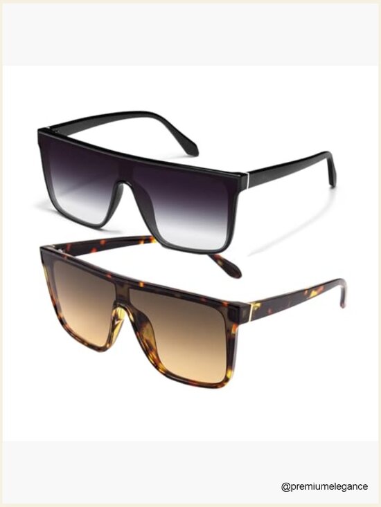 Luxury Square Flat Top Sunglasses UV400 Lightweight Unisex main image 4